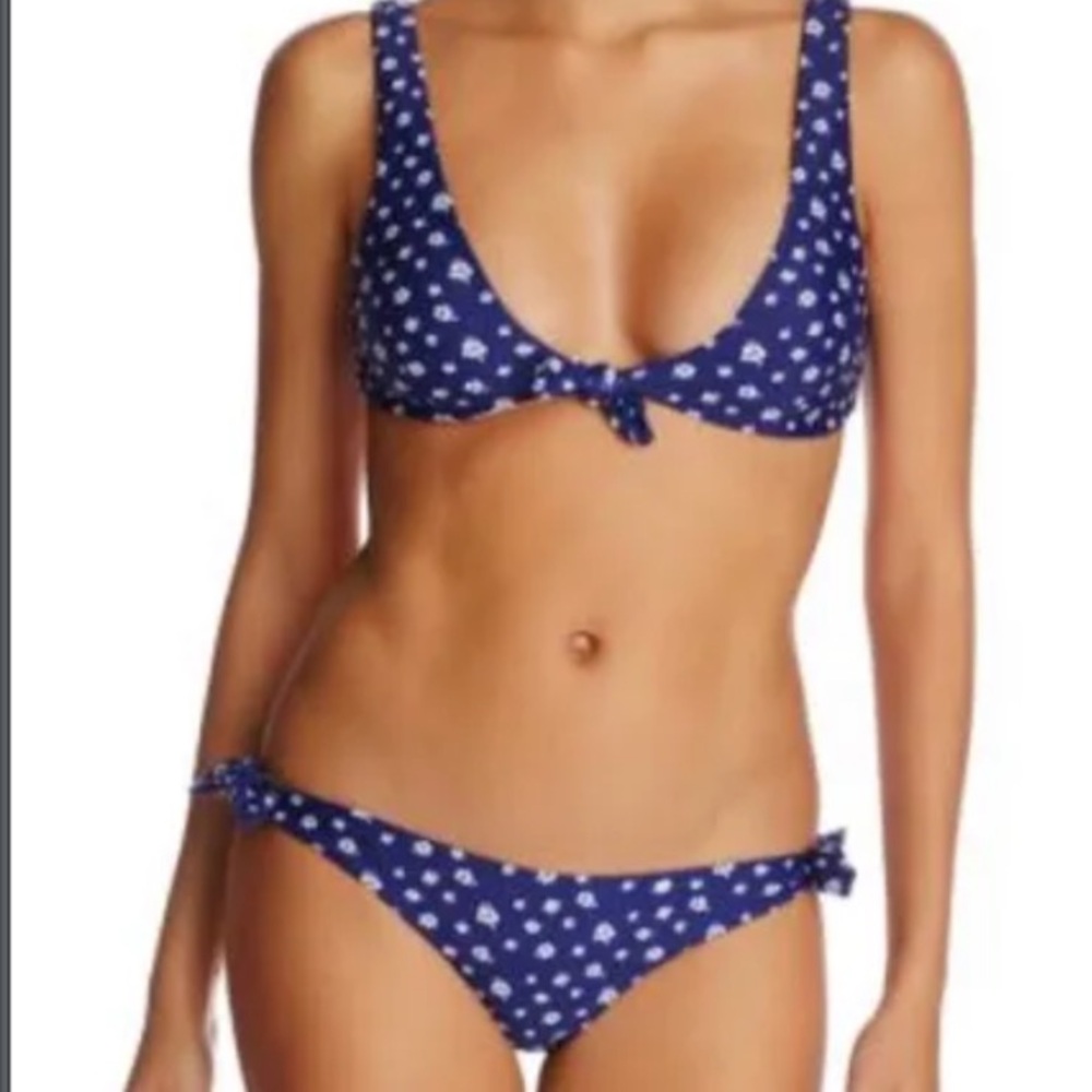 MINKPINK Dark Blue Floral Bikini